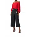 Joseph Ribkoff Millennium Culotte Pants With Gold Buttons Pants In Black