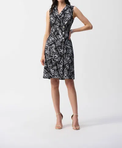 Joseph Ribkoff Millennium Dress In Black / White In Multi