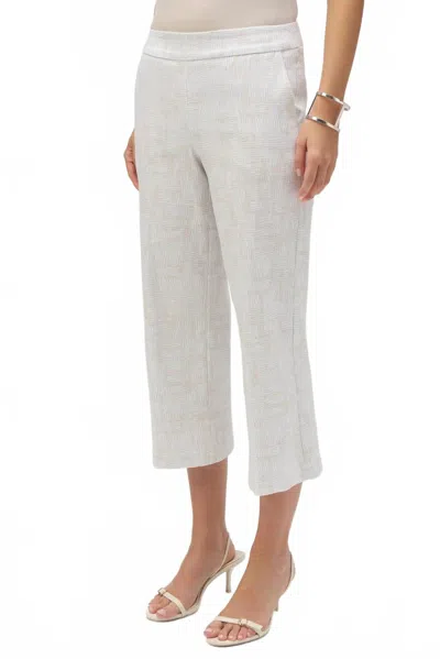 Joseph Ribkoff Millennium Geometric Print Culotte Pants In Beige/vanilla In White