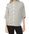 Joseph Ribkoff Mock Neck Pullover Top In Neutral