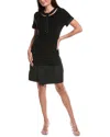 Joseph Ribkoff Cutout Yoke Detail Shift Midi Dress In Black In Black