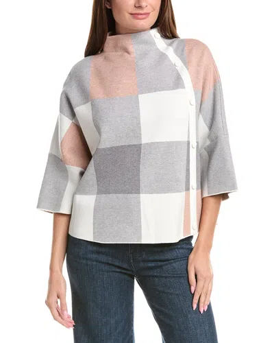 Joseph Ribkoff Mock Neck Pullover Top In Multi
