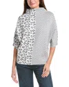 Joseph Ribkoff Mock Neck Pullover Top In Multi