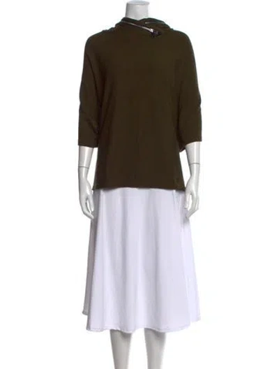 Pre-owned Joseph Ribkoff Mock Neck Sweater In Green
