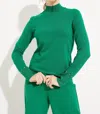 Joseph Ribkoff Mock Neck Sweater In Green In Green