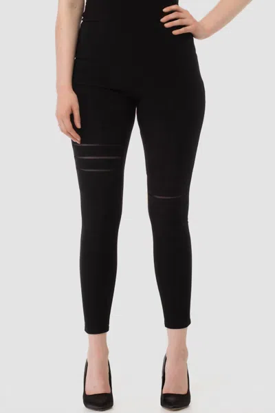 Joseph Ribkoff Modern Cut-out Legging In Black