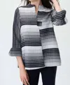 Joseph Ribkoff Multi Jacquard Jacket In Black In Multi