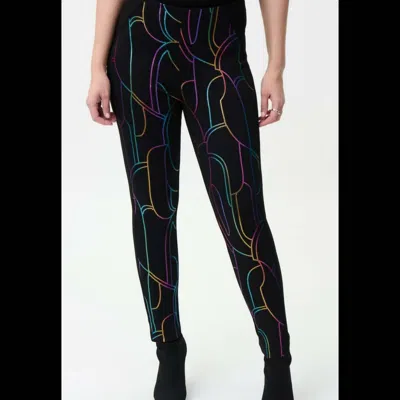 Joseph Ribkoff Multi-sequin Pant In Multi Color In Black