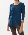 Joseph Ribkoff Nightfall Twist Front Round Neck In Blue