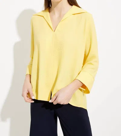 Joseph Ribkoff Notch Collar Top In Sunbeam In Yellow