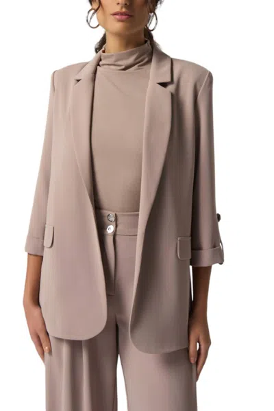 Joseph Ribkoff Notched Collar Blazer In Latte In Brown