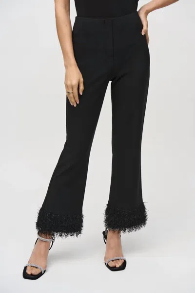 JOSEPH RIBKOFF NOVELTY FLARE PANTS IN BLACK