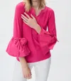 Joseph Ribkoff Nylon Piped Tunic Top In Pink In Pink