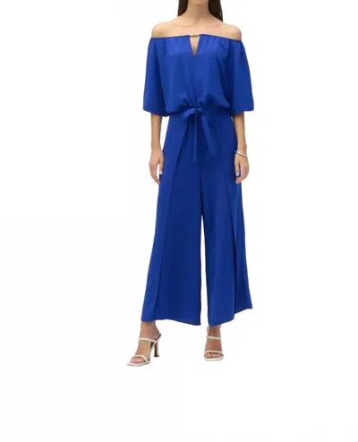 Joseph Ribkoff Off-shoulder Culotte Jumpsuit In Royal Sapphire In Blue