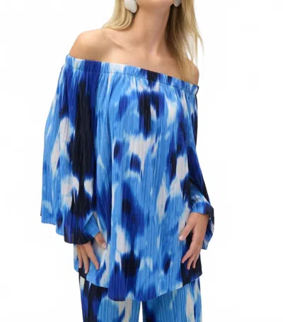 Joseph Ribkoff Off The Shoulder Pullover Top In Blue