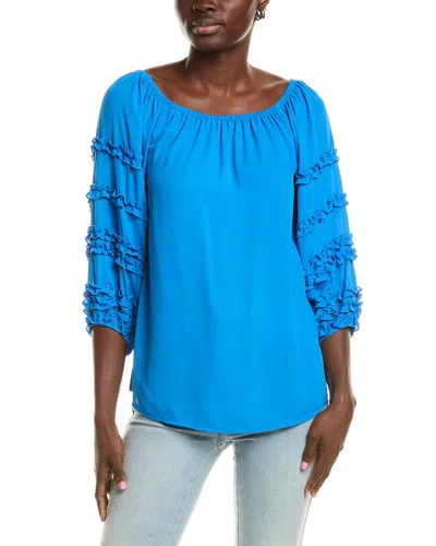 Joseph Ribkoff Off-the-shoulder Top In Blue