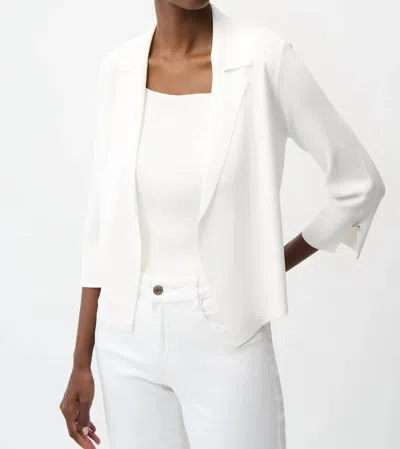 Joseph Ribkoff Open Front 3/4 Sleeves Cardigan In Vanilla In White