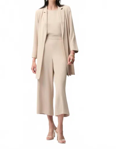Joseph Ribkoff Open Front Longline Blazer In Parchment In Neutral