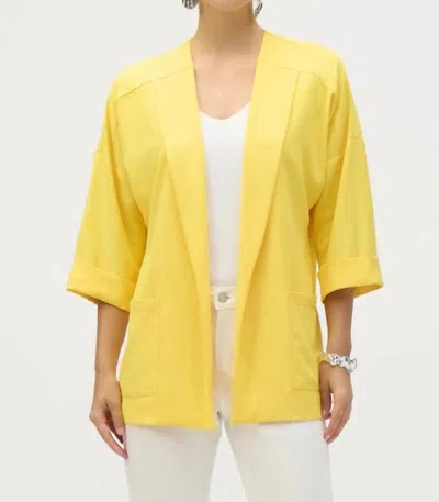 Joseph Ribkoff Open Front Relaxed Blazer Jacket In Citrus In Yellow
