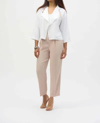 Joseph Ribkoff Open-front Relaxed Fit Cardigan In White