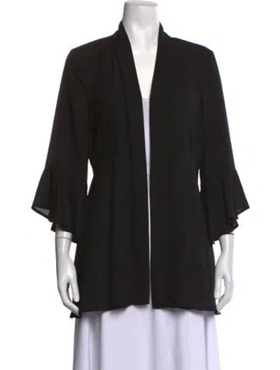 Pre-owned Joseph Ribkoff Open Front Sweater In Black