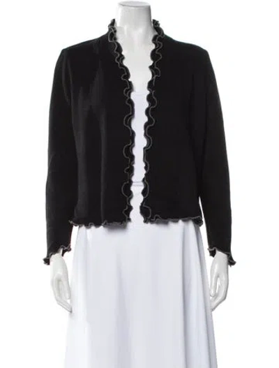Pre-owned Joseph Ribkoff Open Front Sweater In Black