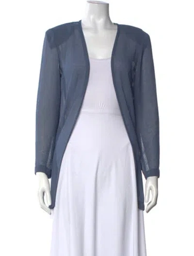 Pre-owned Joseph Ribkoff Open Front Sweater In Blue