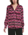 Joseph Ribkoff Open Placket Blouse In Purple