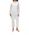 Joseph Ribkoff Organza Abstract Print Cocoon Coat In White/black In White