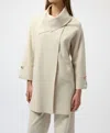 Joseph Ribkoff Overlap Collar Jacket In Birch In Neutral