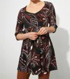 Shop Joseph Ribkoff Paisley Print Tunic Dress In Black/multi