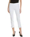 Joseph Ribkoff Cropped Ruffled Casual Trousers In Midnight Blue In White