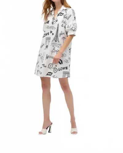 Joseph Ribkoff Paris Dress In Black/white