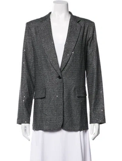 Pre-owned Joseph Ribkoff Patterned Blazer W/ Tags In Gray