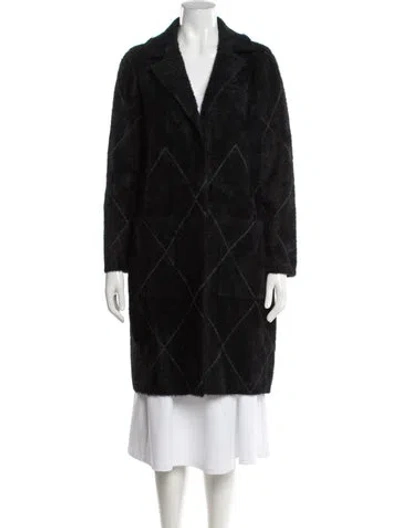 Pre-owned Joseph Ribkoff Patterned Coat In Black