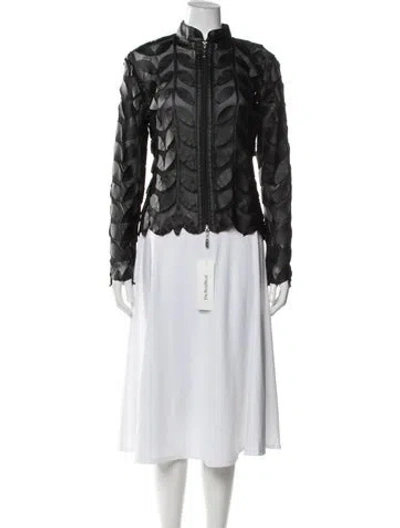 Pre-owned Joseph Ribkoff Patterned Jacket In Black
