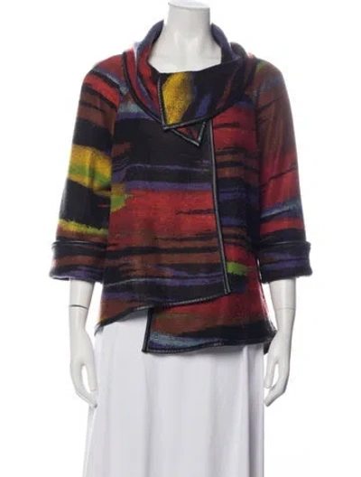 Pre-owned Joseph Ribkoff Patterned Jacket In Multicolor