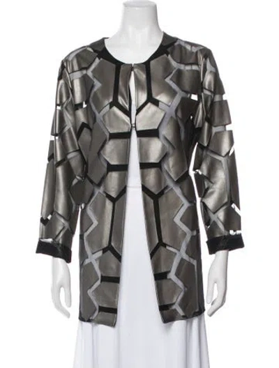 Pre-owned Joseph Ribkoff Patterned Jacket In Multicolor