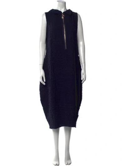 Pre-owned Joseph Ribkoff Patterned Midi Length Dress In Blue
