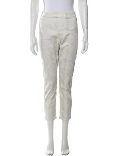 Pre-owned Joseph Ribkoff Patterned Straight Leg Pants In Neutrals