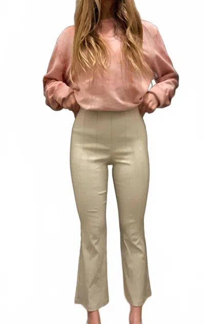 Joseph Ribkoff Pintucked Flare Pants In Moonstone In Neutral