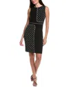 Joseph Ribkoff Piped Sheath Dress In Black