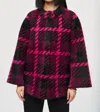 Joseph Ribkoff Plaid Long Sleeve Jacket In Punch/black