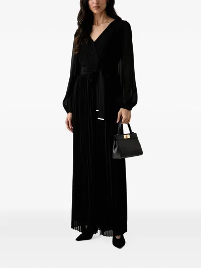 Joseph Ribkoff Pleated Belted Jumpsuit In Black