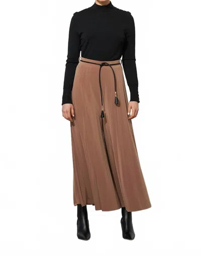 Joseph Ribkoff Pleated Culotte Pants In Nutmeg In Brown