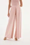 Joseph Ribkoff Pleated Front High Rise Wide Leg Pants 251734 In Pink Quartz In Pink