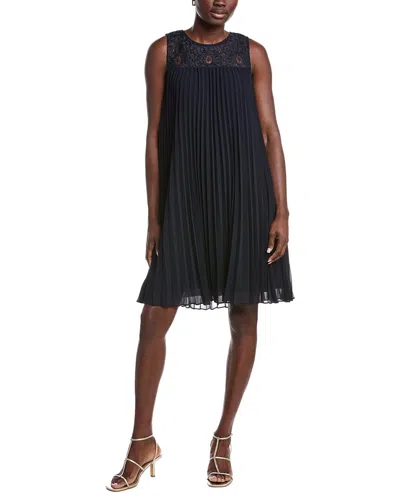 Joseph Ribkoff Pleated Mini Dress In Black