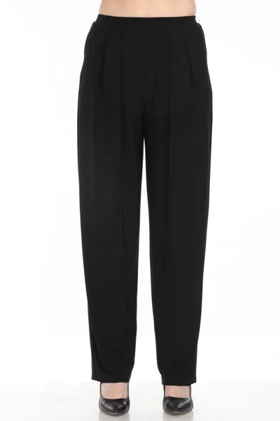 Joseph Ribkoff Pleated Pull On Tapered Pant In Black