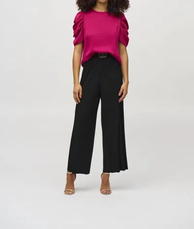 Joseph Ribkoff Pleated Silky Pants In Black