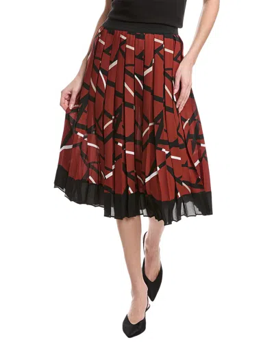 Joseph Ribkoff Pleated Skirt In Orange